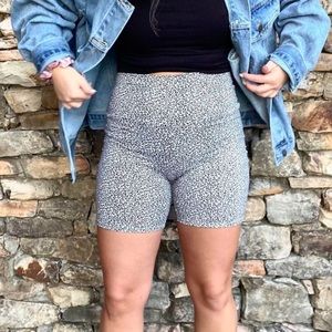 cheetah biker shorts
